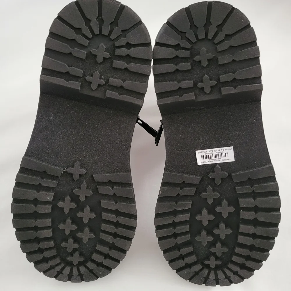 Torrid || 7.5 WW Black Faux Leather Chelsea Lug Sole Bootie - Picture 11 of 11